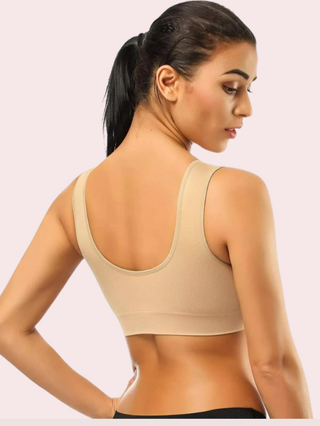 Beige Women's Ultimate Sports Bra for Yoga & Gym