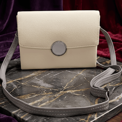 Ivory Aura Elegant Sling Clutch Bag