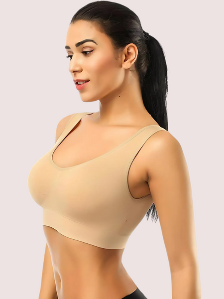 Beige Women's Ultimate Sports Bra for Yoga & Gym
