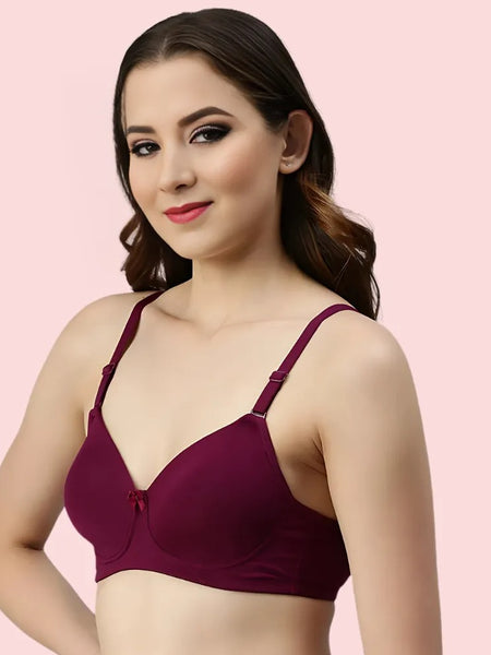 Burgundy Bloom – Maroon Padded Bra (2-Pack )