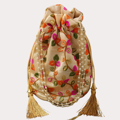 RoyalBloom Embroidered Potli Bag for Women
