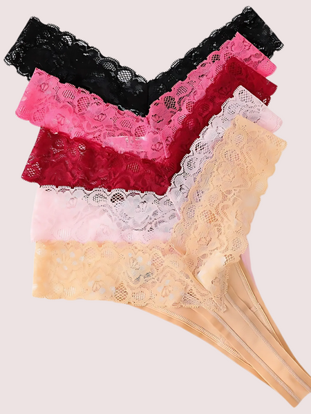 Beautiful Seamless Lace Panties Pack (of 5)