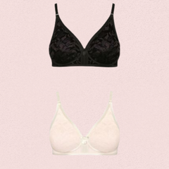 Women’s Wire-Free Cotton Bra (Set of 2)