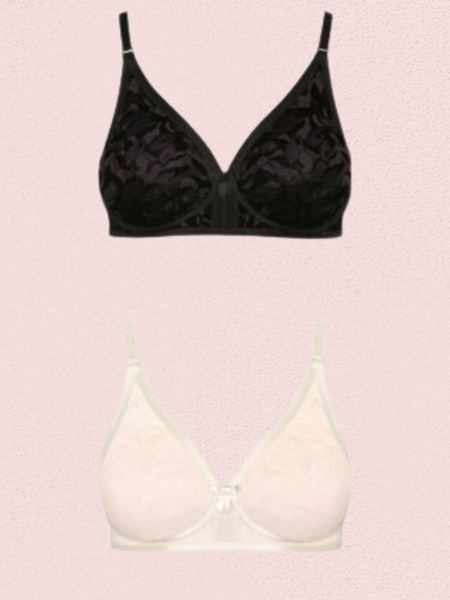 Women’s Wire-Free Cotton Bra (Set of 2)