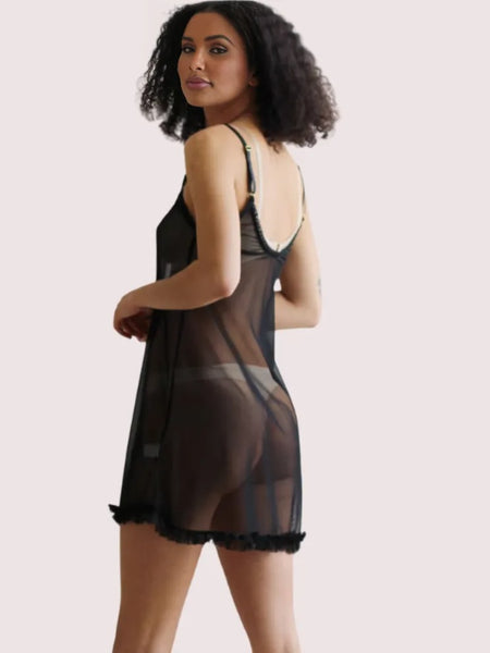 Black Enchanté Transparent Chemise – Plus Size
