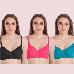Women Full Coverage Lightly Padded Multicolor Bra