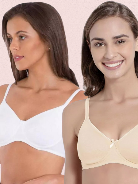 Breathable Cotton Non-Wired Bra (Pack of 2)
