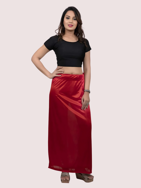 Women's Glimmering silk Stretchable Underskirt for Sarees