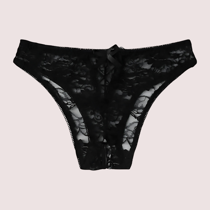 2 Pack Sexy Floral Lace Crotchless panty