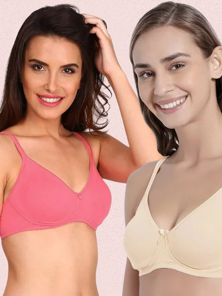 Women’s Soft Cotton Non-Wired Bra (Pack of 2)