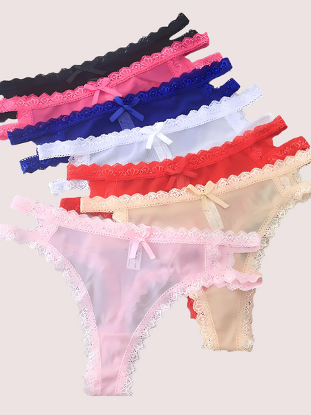 Women's Hollow Lace Thongs Brief Underwear