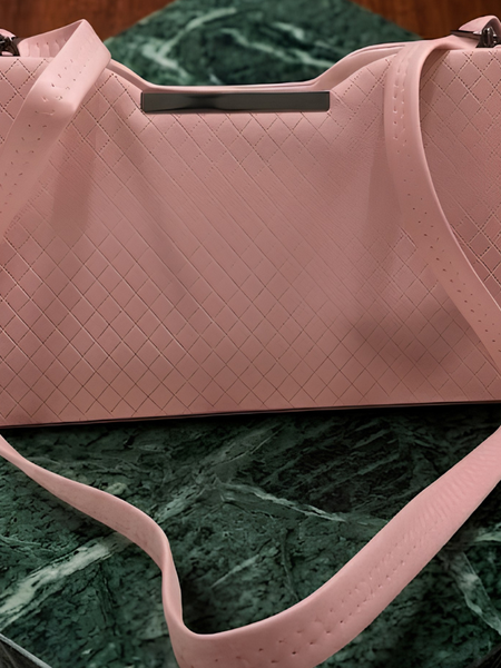 RoséCharm Textured Pink Shoulder Bag for Women