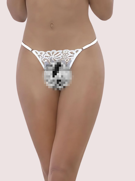 फेमिनिन लेस डिटेल क्रॉचलेस जी-स्ट्रिंग