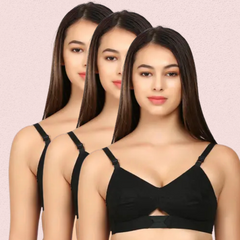 महिलाओं के लिए सॉफ्ट कॉटन डेली वियर ब्रा – 3 का पैक