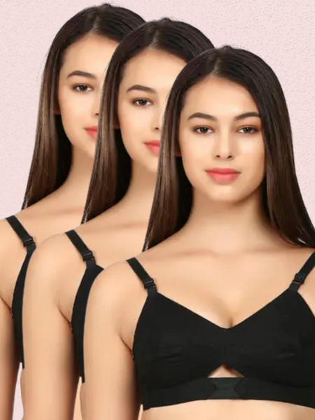 महिलाओं के लिए सॉफ्ट कॉटन डेली वियर ब्रा – 3 का पैक