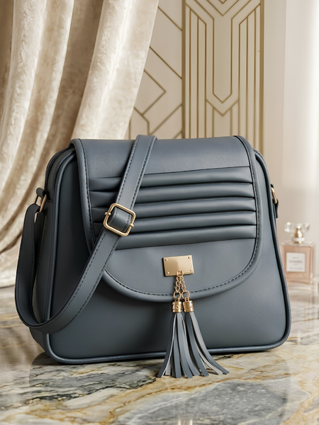 Midnight Charm Tassel Sling Bag