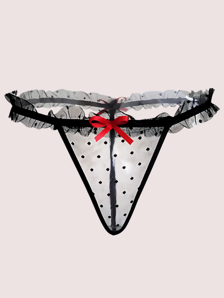 Womens Hot Trim Lattice Straps G-string Underwear
