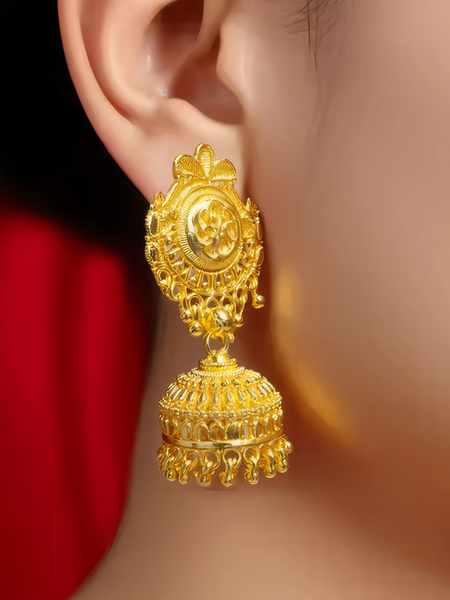 Regal Lakshmi Temple Jhumka Earrings