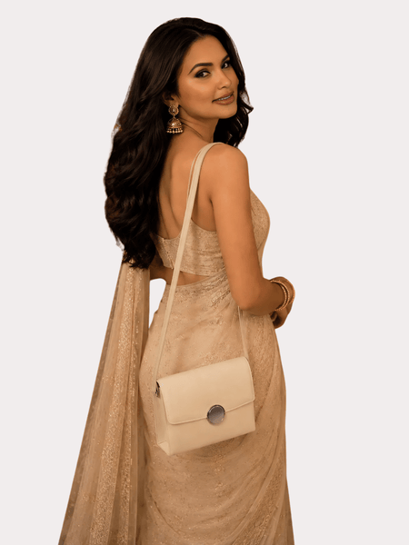Ivory Aura Elegant Sling Clutch Bag