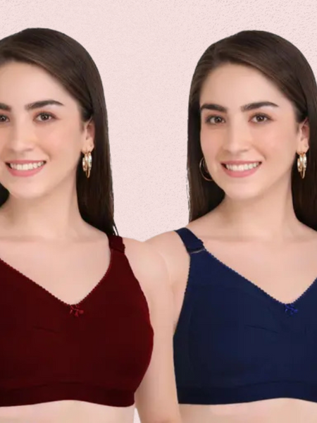 Women’s Full Coverage Daily Wear Bra Set – Pack of 2