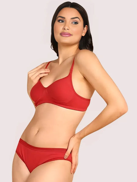 महिलाओं के लिए सॉफ्ट कॉटन लॉन्जरी सेट (2 का पैक)