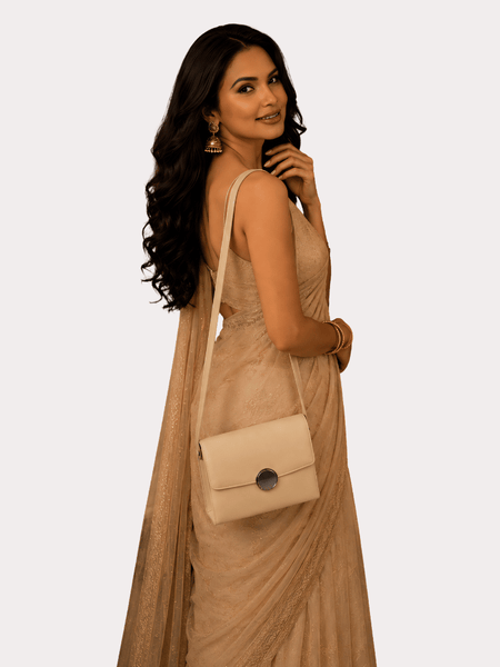 Ivory Aura Elegant Sling Clutch Bag