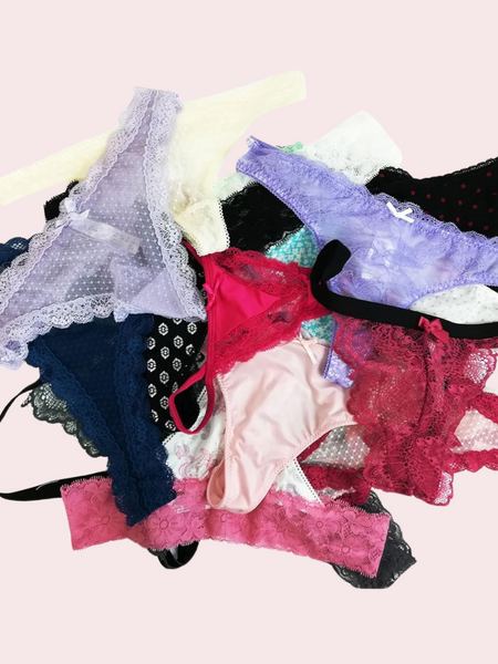 Wholesale lot of 12 imported thong panties