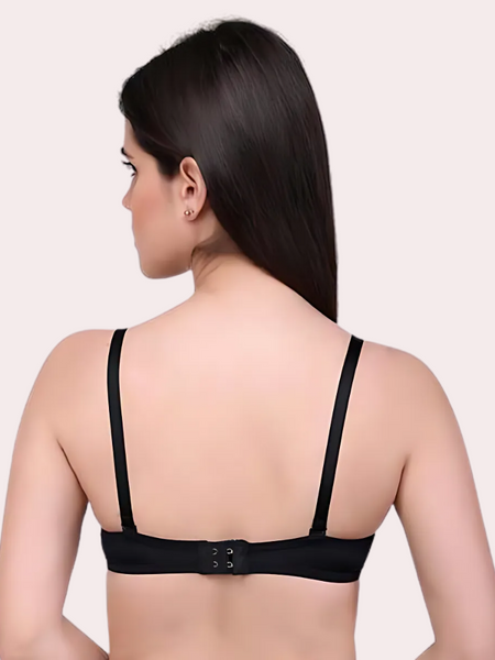 सिल्कन लिफ्ट डेमी कप अंडरवायर्ड सपोर्ट ब्रा - 2 का पैक (मिक्स रंग)