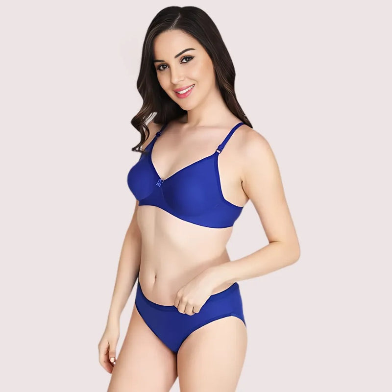 Non-Padded Bra Panty Set for Women (2 pack)