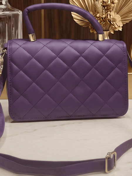 Royal Amethyst Quilted Luxe Handbag