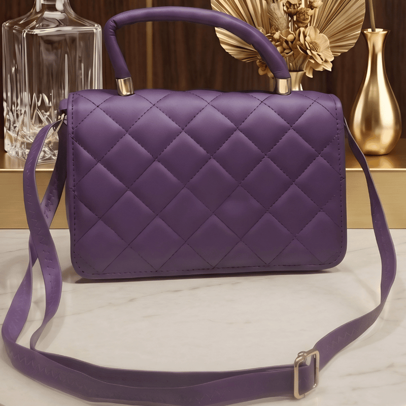Royal Amethyst Quilted Luxe Handbag