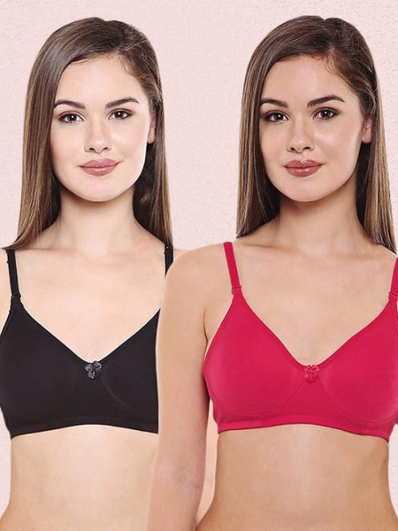 Women’s Cotton Non-Padded Seamless Bra Set (Pack of 2)