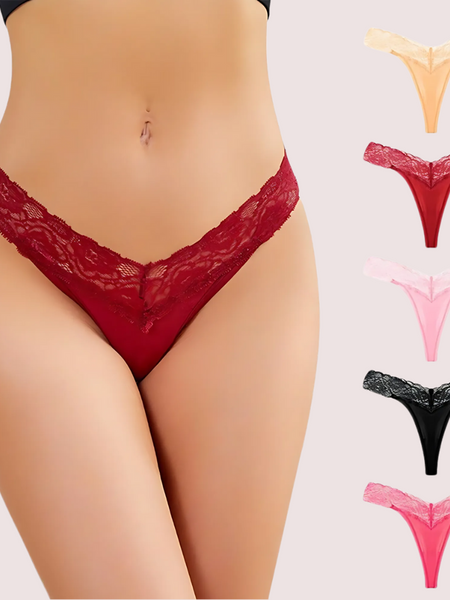 Beautiful Seamless Lace Panties Pack (of 5)