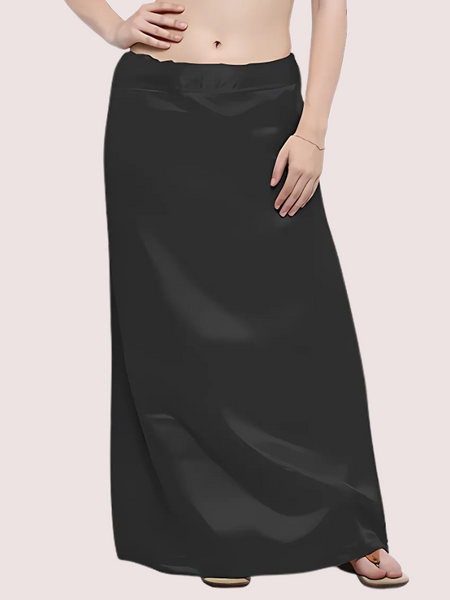 Black & Blue Satin Petticoat Combo (Free Size)