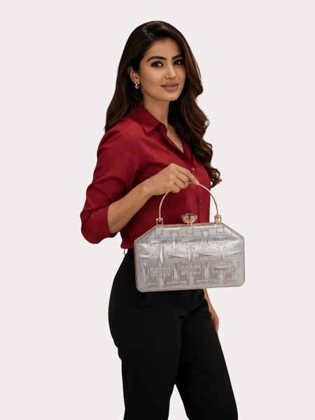 Crystal Pearl Luxe Statement Handbag
