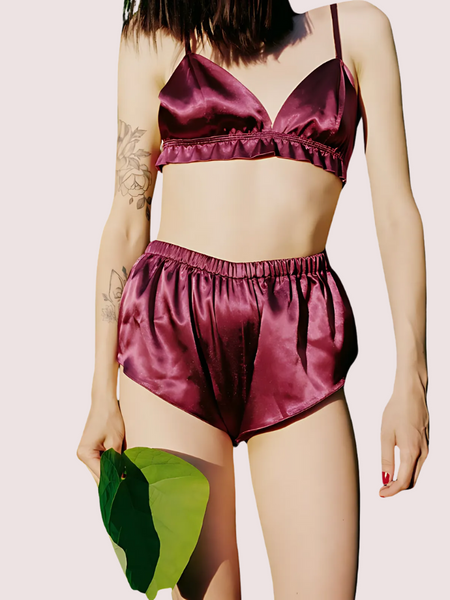 Classic Pure Silk Bra Set for Women