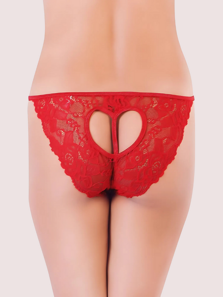 Beautiful Lace Red Women's Cheekies ( Pack of 1 )