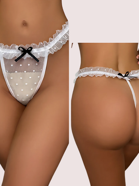 Womens Hot Trim Lattice Straps G-string Underwear
