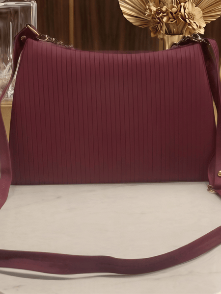 Velvet Wine Elegance Shoulder Bag